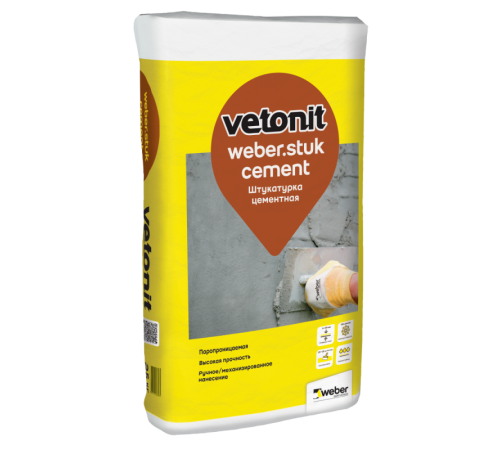 Фасадная цементная штукатурка Weber.Stuk Cement (25 кг)