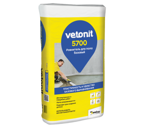 Базовый ровнитель для пола VETONIT 5700 25 кг