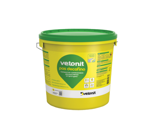 Силикатно-силиконовая декоративная штукатурка Vetonit Pas Decofino ШУБА 1мм
