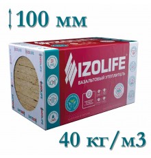 УТЕПЛИТЕЛЬ IZOLIFE CT40 100мм (2,88м2) плотность 40 кг/м3