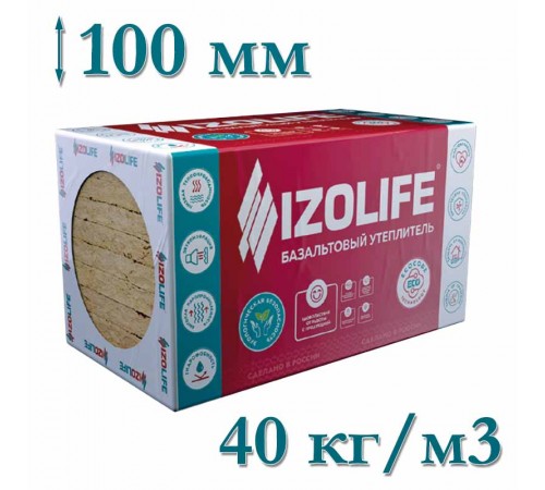 УТЕПЛИТЕЛЬ IZOLIFE CT40 100мм (2,88м2) плотность 40 кг/м3