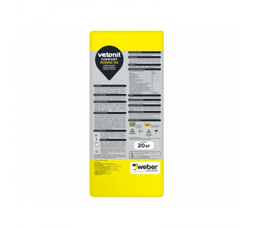 Клей-гель для керамогранита, камня и плитки  Vetonit COMFORT POWER FIX (20кг)