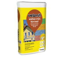 Белая минеральная штукатурка Vetonit Weber.min КОРОЕД 2мм