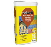 Белая минеральная штукатурка Vetonit Weber.min КОРОЕД 2мм