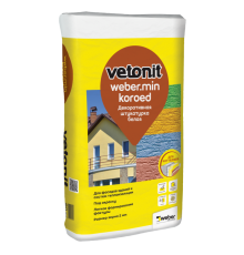 Белая минеральная штукатурка Vetonit Weber.min КОРОЕД 2мм