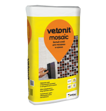 Белый клей для мозаики и камня VETONIT MOSAIC 25 кг