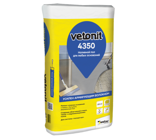 Наливной пол для звукоизоляционных полов vetonit 4350 25 кг