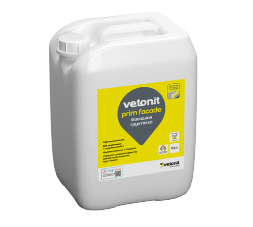 Фасадная грунтовка глубокого проникновения Vetonit Prim Facade 10л.